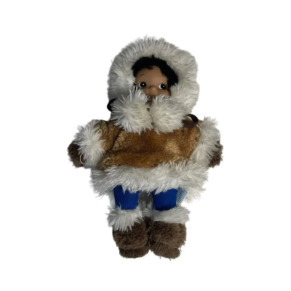 Kipmik Eskimo Doll Plush Anchorage Alaska Faux Fur 9